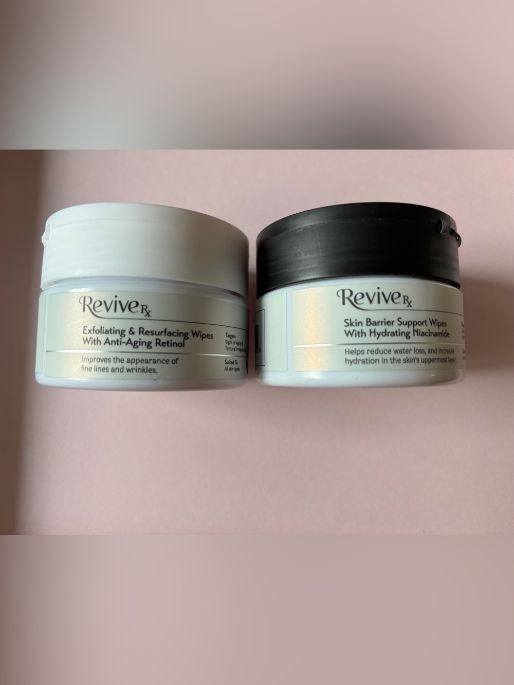 ReviveRx Skin Care Jars - hydration and exfoliation products